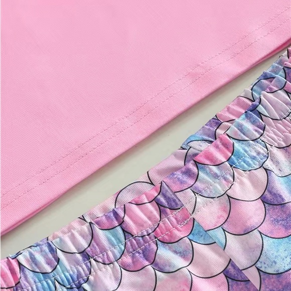 Peace, Love  & Mermaids , T-Shirt & Flared Pant Set for Summertime - Picture 5 of 6